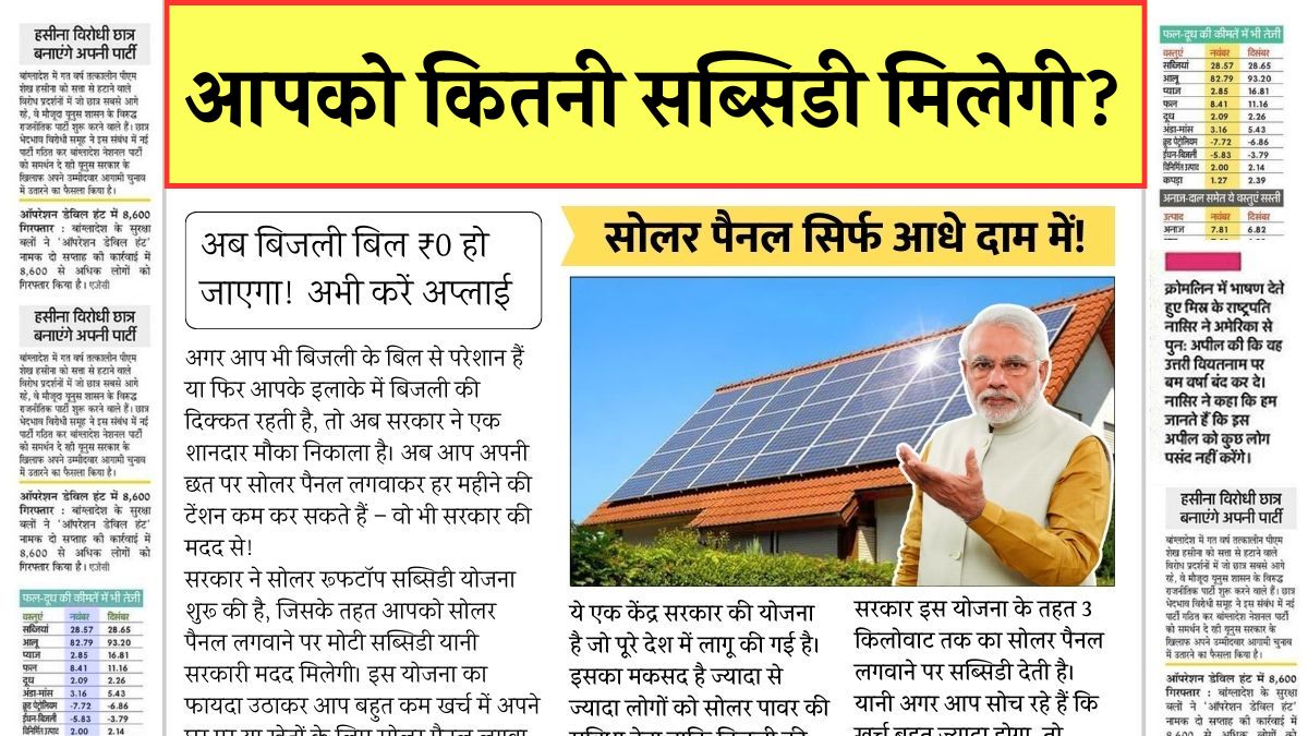 solar panel yojana 2025 registration